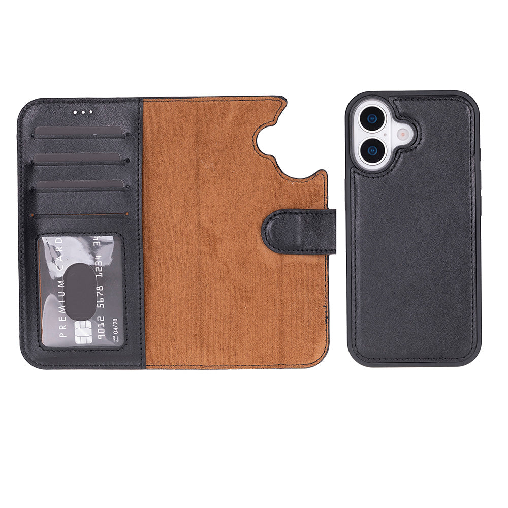 iPhone 17 Magic Wallet Echtleder Geldbörsenhülle