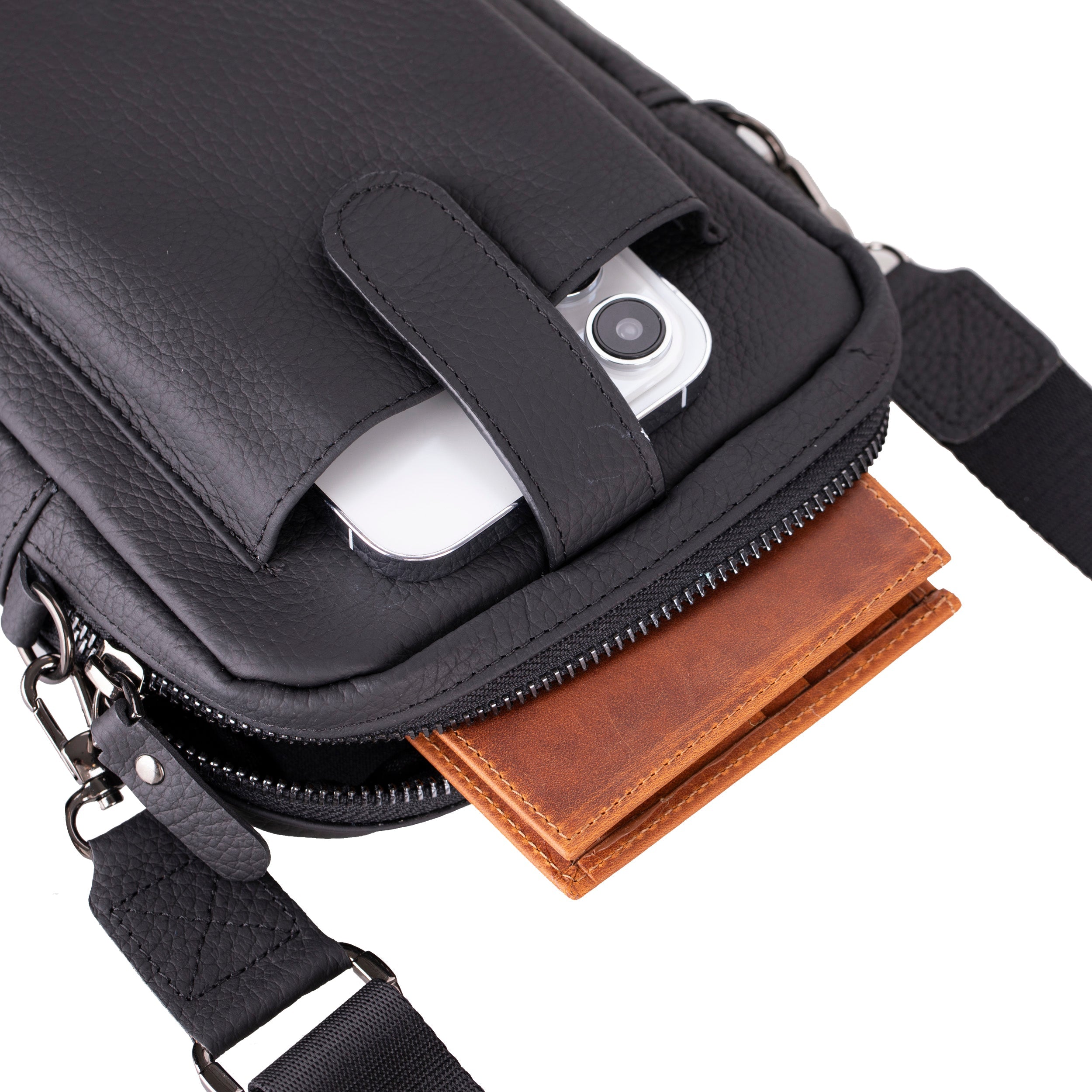 Pisa Echtleder-Crossbody-Tasche – Stil & Funktionalität vereint