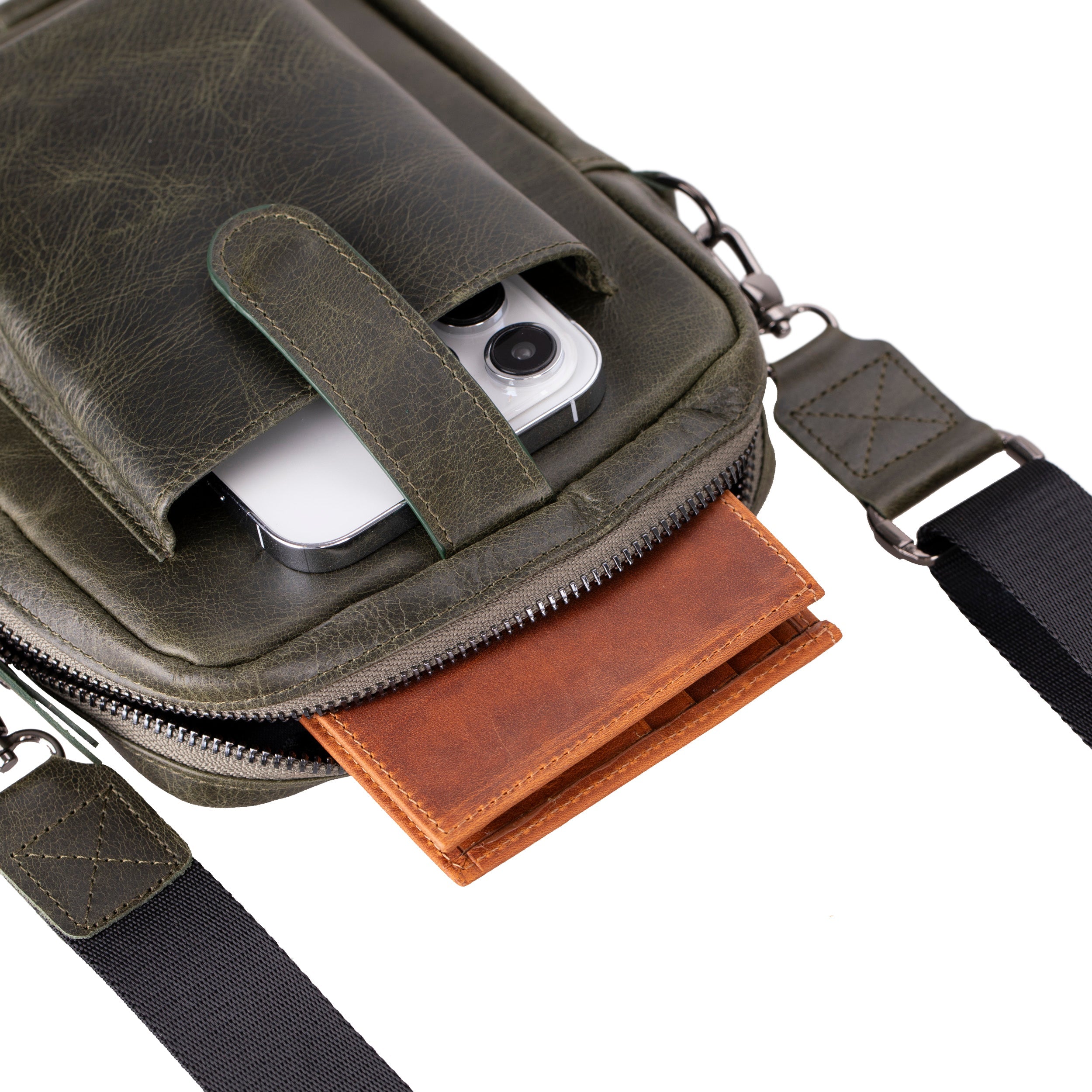 Pisa Echtleder-Crossbody-Tasche – Stil & Funktionalität vereint