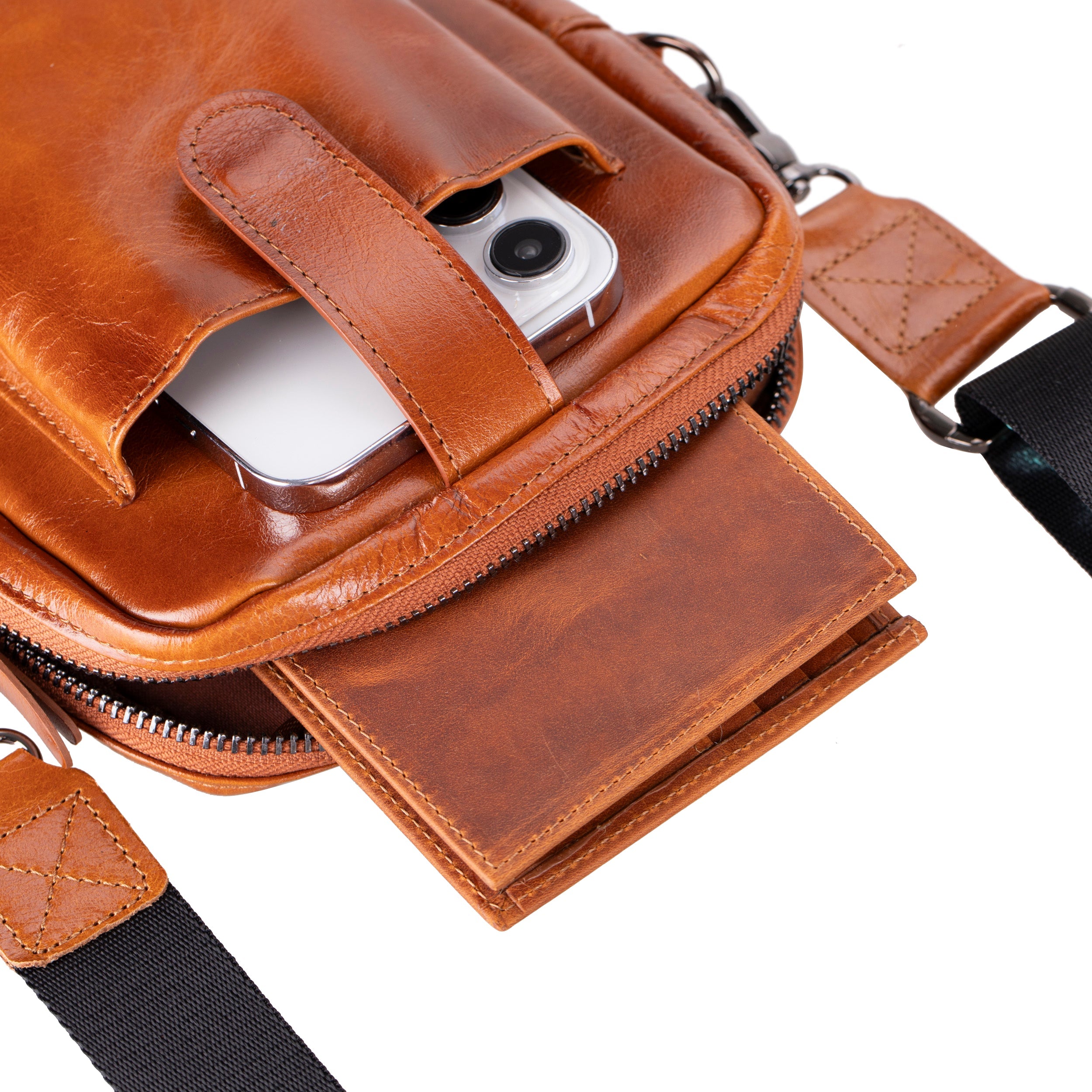 Pisa Echtleder-Crossbody-Tasche – Stil & Funktionalität vereint