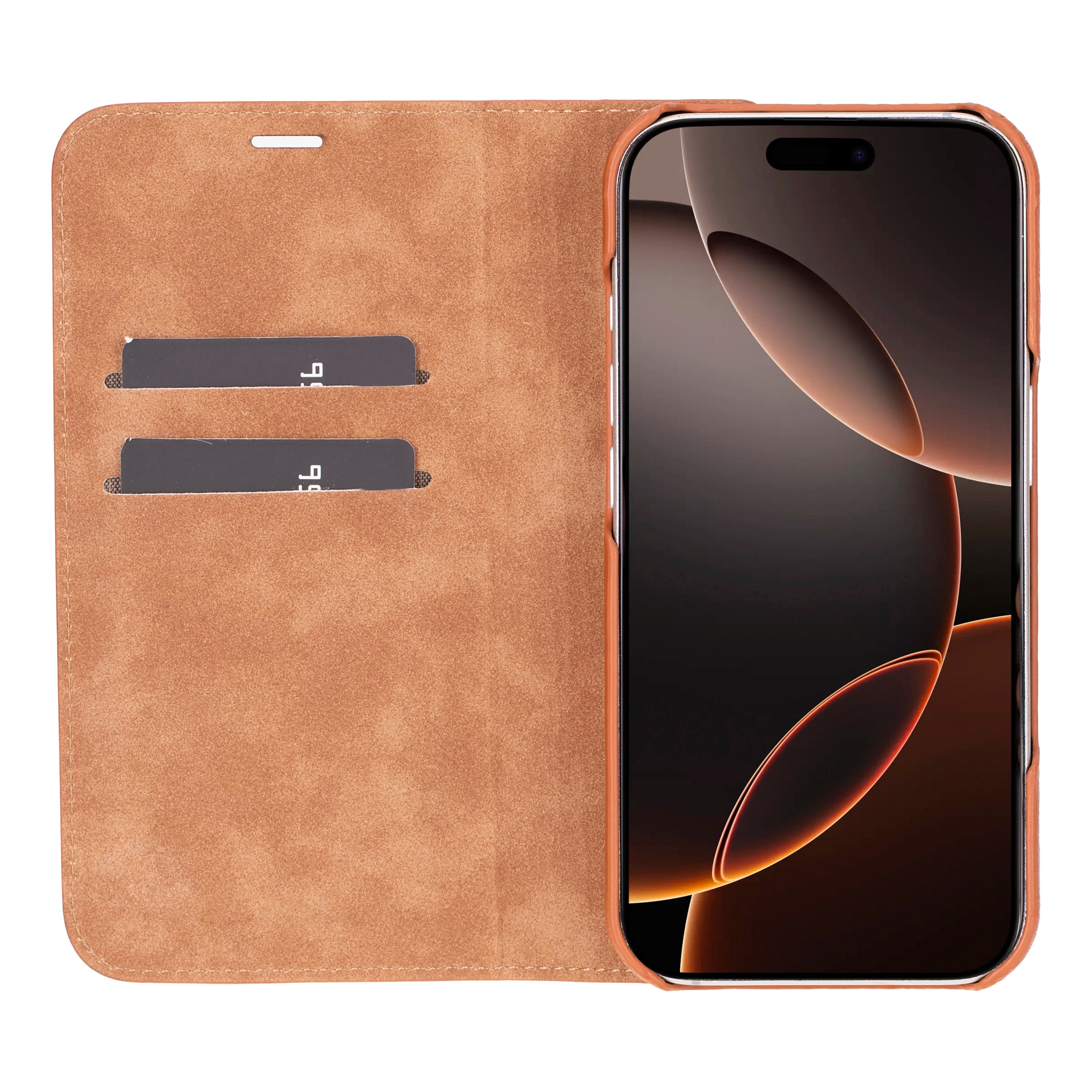 Sonat iPhone 16 Pro / 16 Pro Max Lederhülle - Stil & Funktion Perfekt Kombiniert