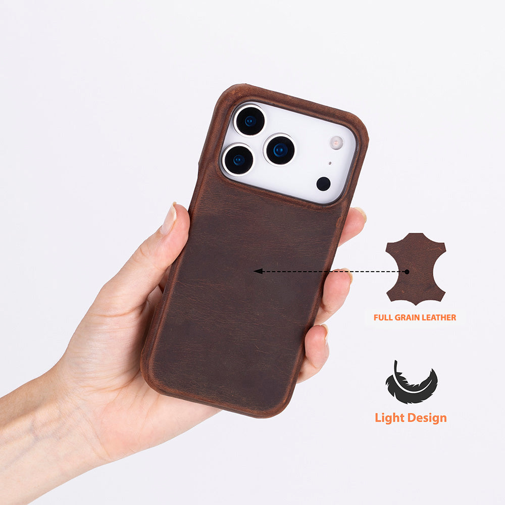 iPhone 17 Pro (6.3") Ultimate Jacket Echtleder Dünne Hülle