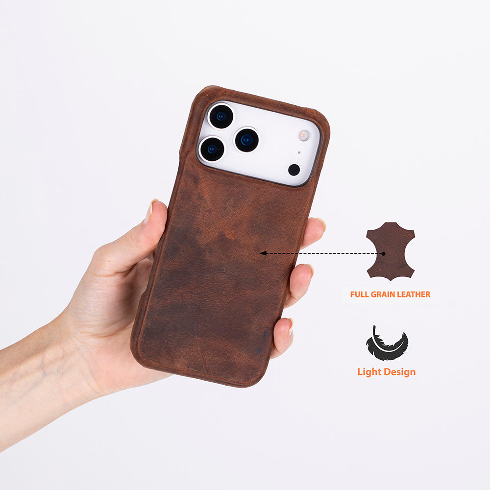 iPhone 17 Pro Max (6.9") Ultimate Jacket Echtleder Dünne Hülle