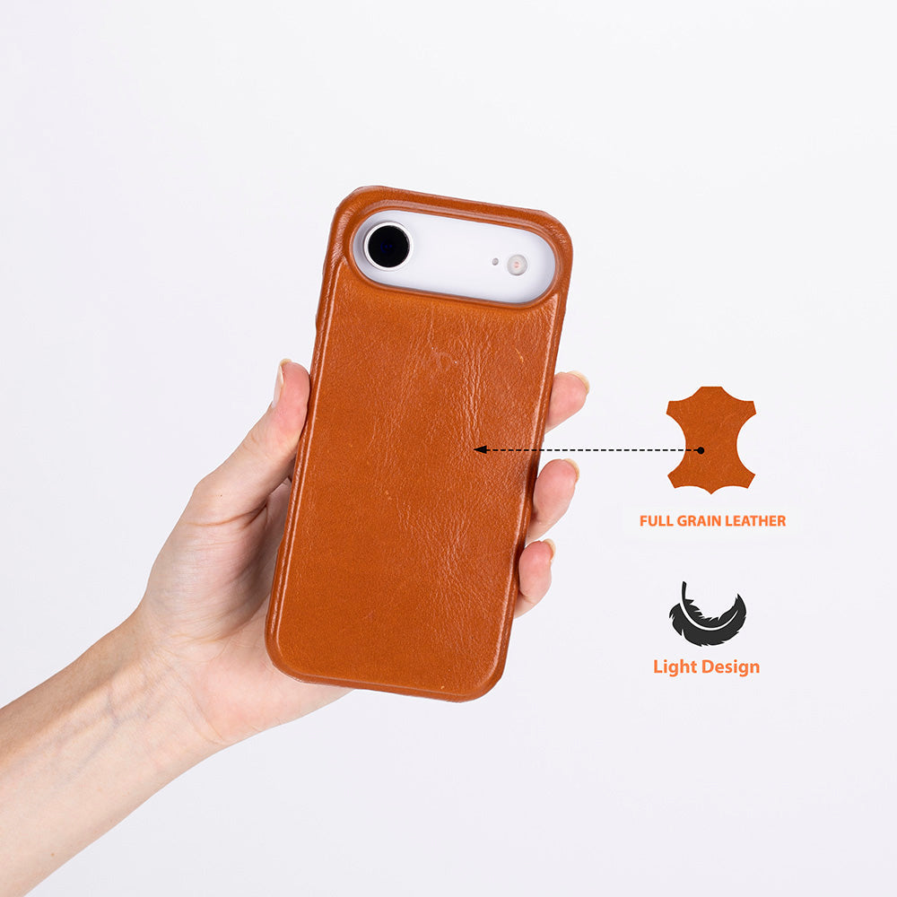 iPhone 17 Air (6.9") Ultimate Jacket Echtleder Dünne Hülle