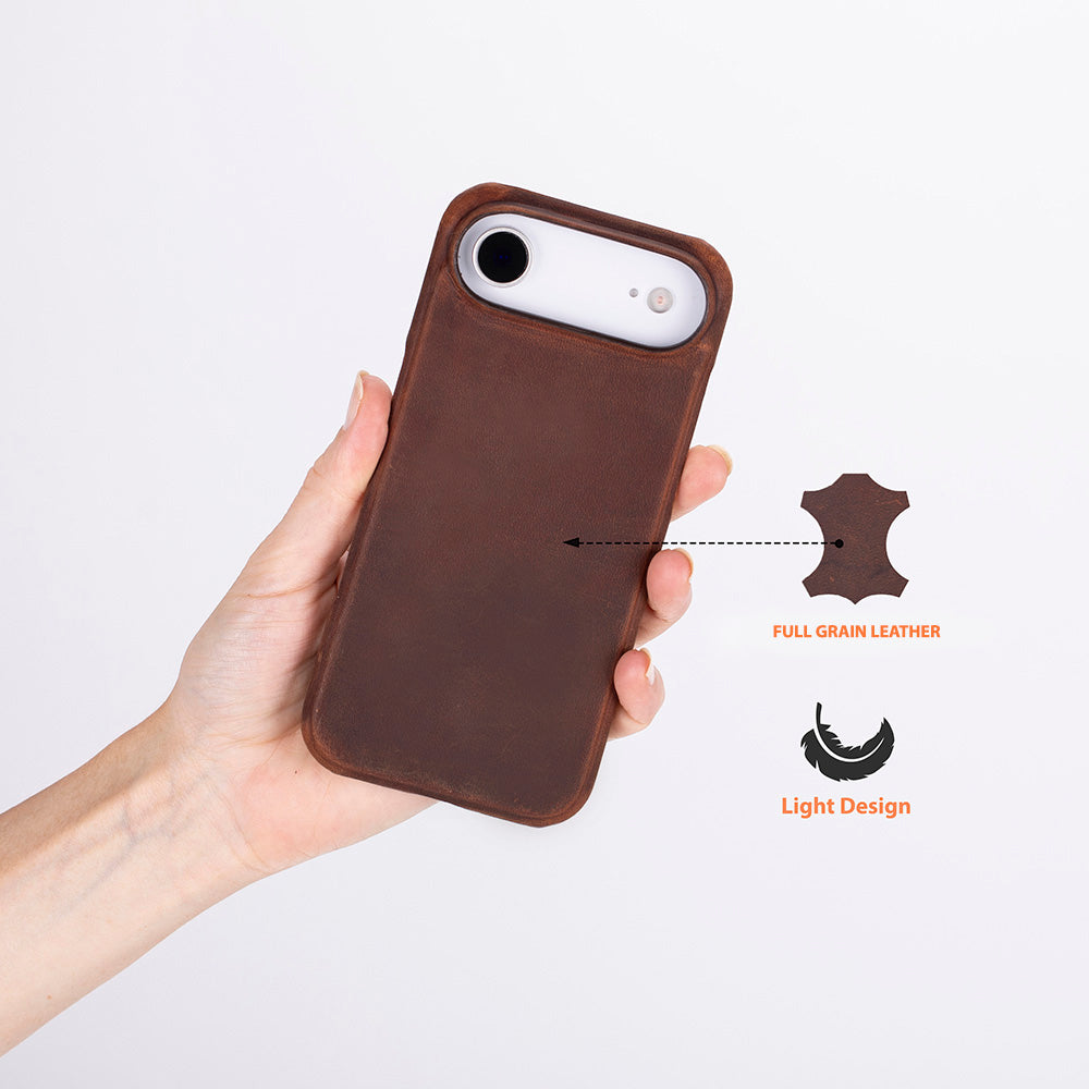 iPhone 17 Air (6.9") Ultimate Jacket Echtleder Dünne Hülle