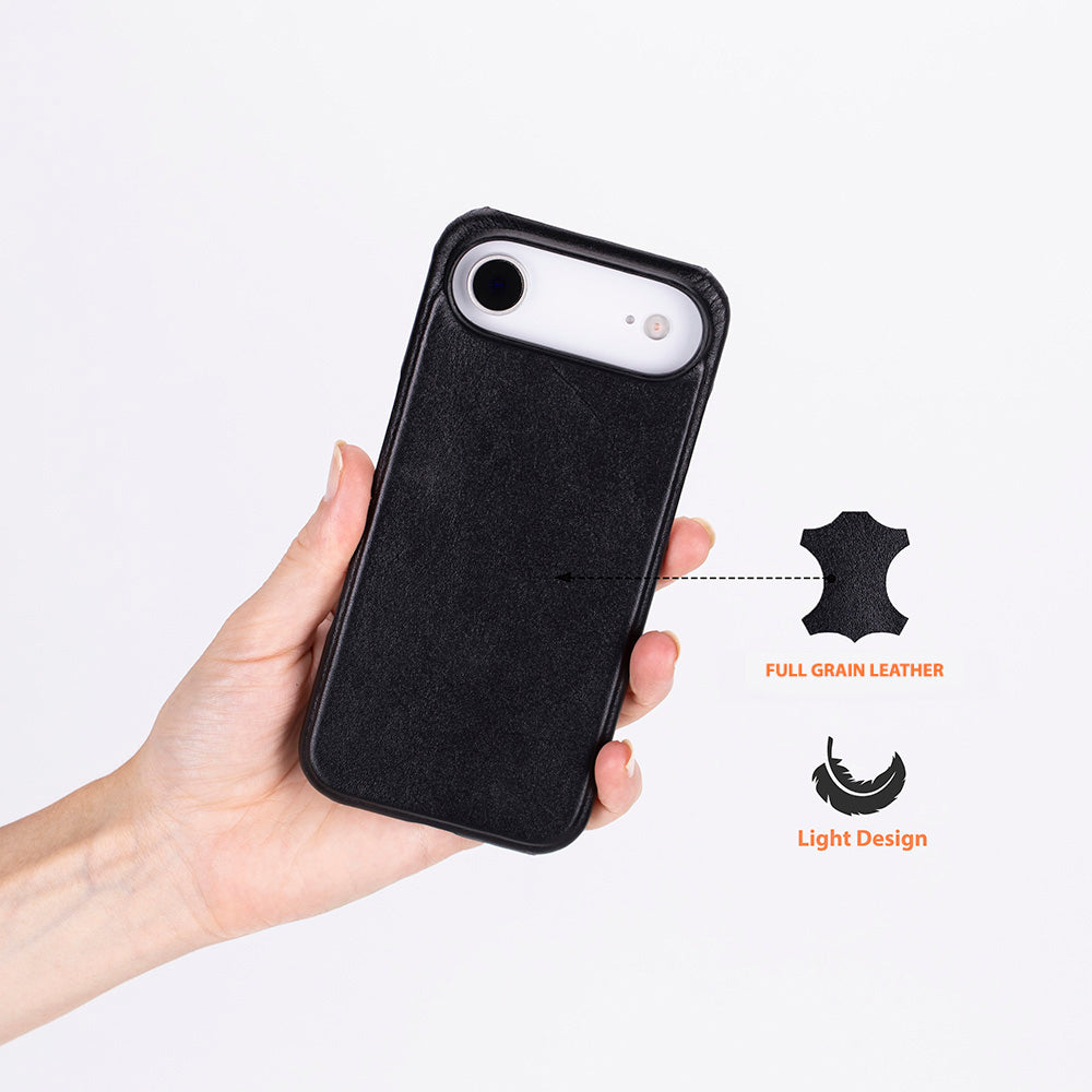 iPhone 17 Air (6.9") Ultimate Jacket Echtleder Dünne Hülle