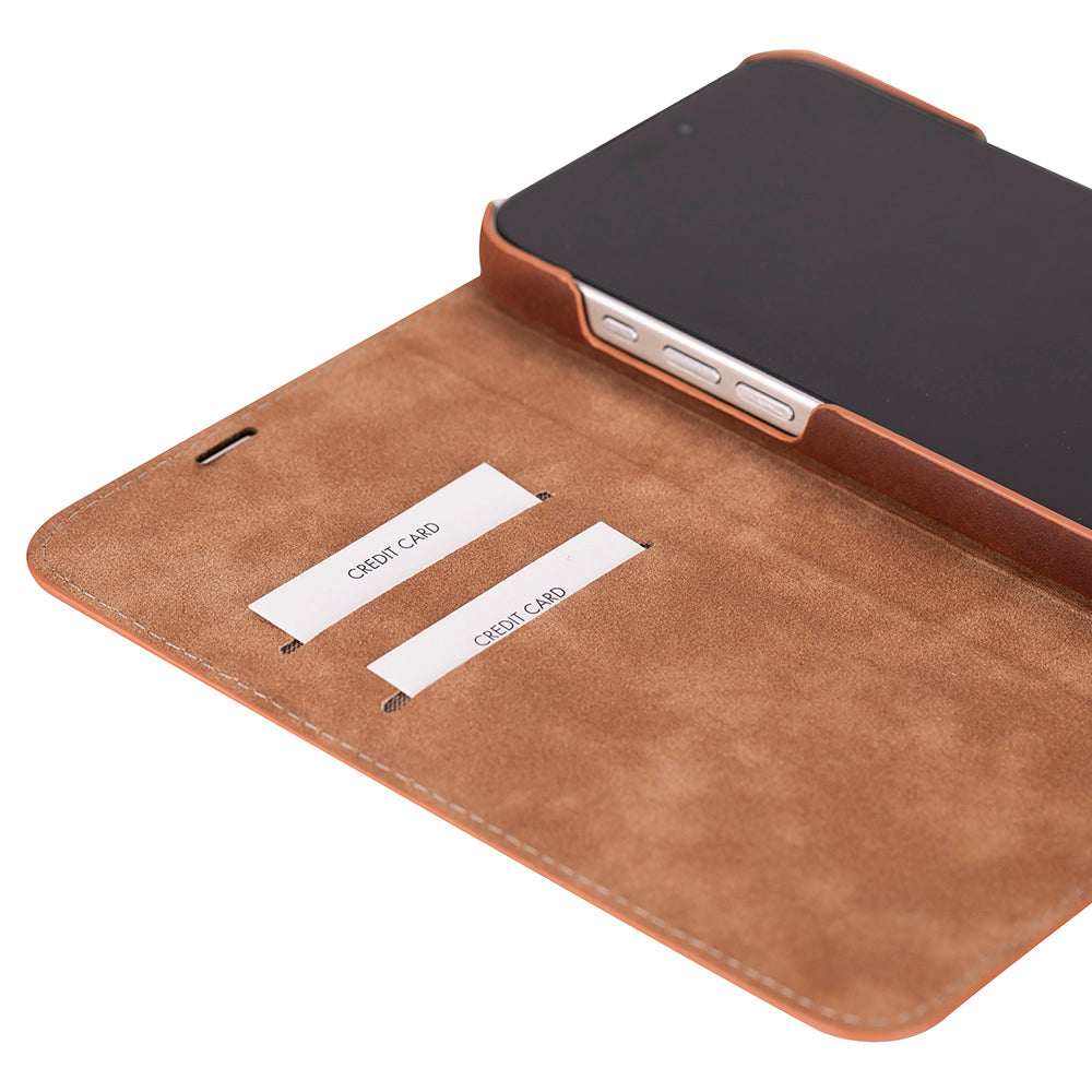 Sonat iPhone 16 Pro / 16 Pro Max Lederhülle - Stil & Funktion Perfekt Kombiniert