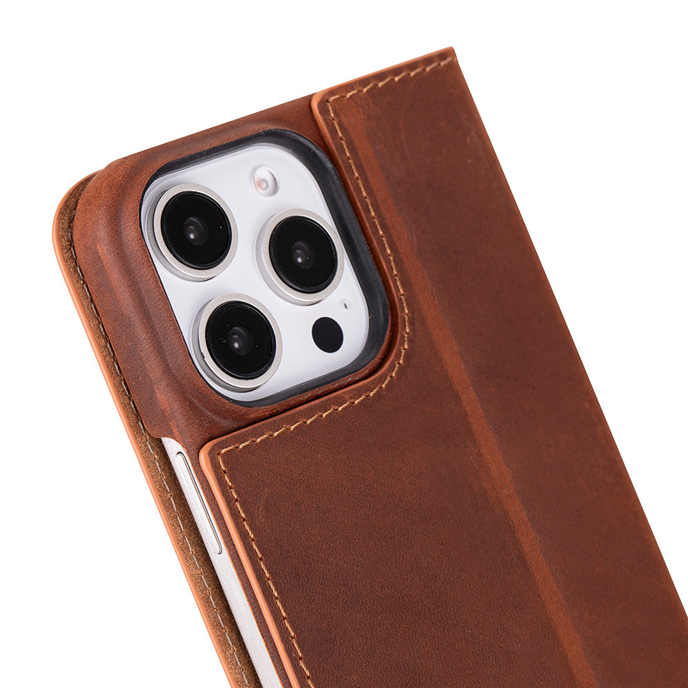 Sonat iPhone 16 Pro / 16 Pro Max Lederhülle - Stil & Funktion Perfekt Kombiniert