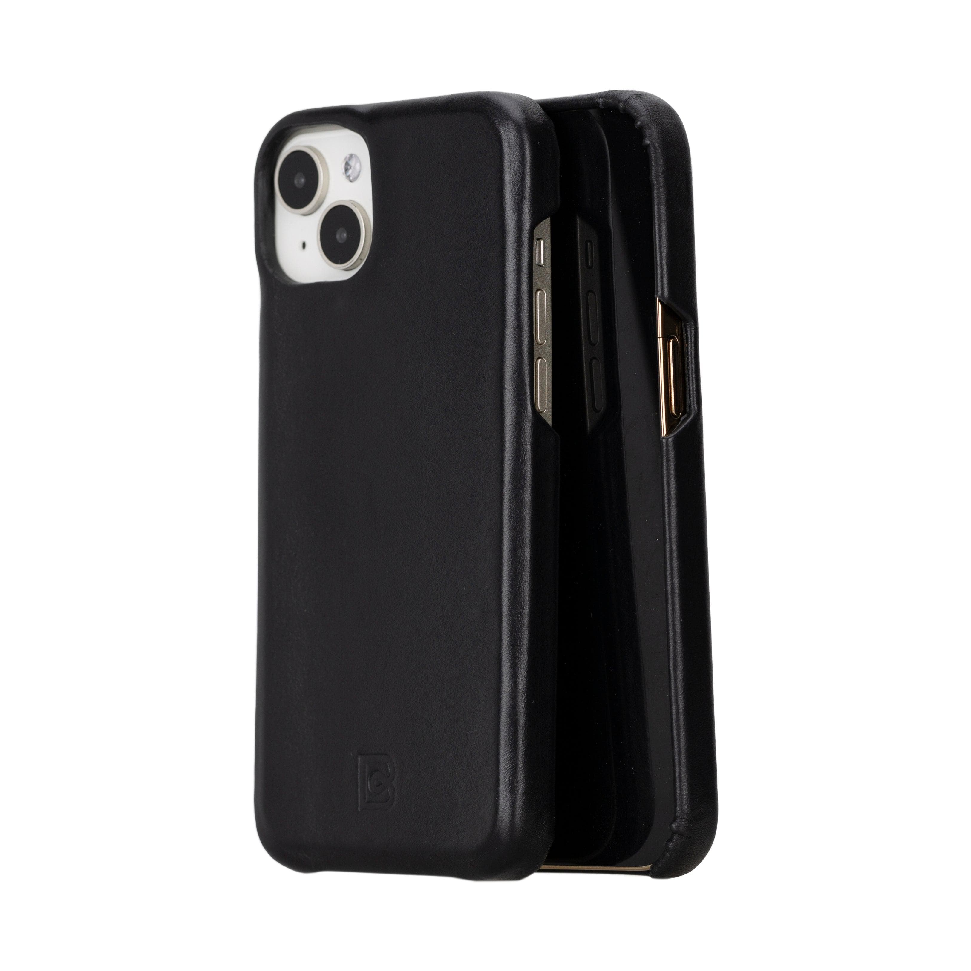 Apple iPhone 15 Series Full Leather Coating Back Cover iPhone 15 Plus / Black Bouletta LTD