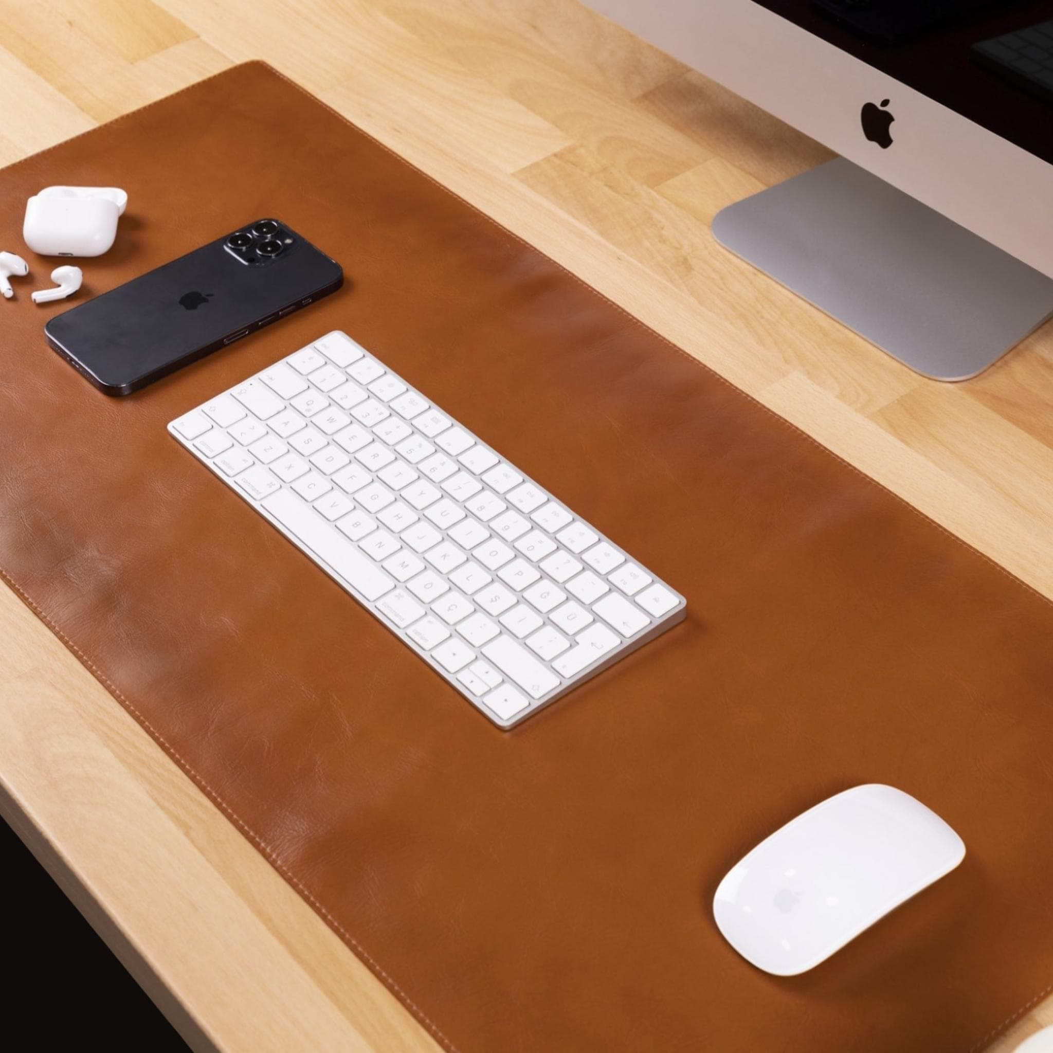 Customizable Full Grain Leather Desk Mat Bouletta LTD