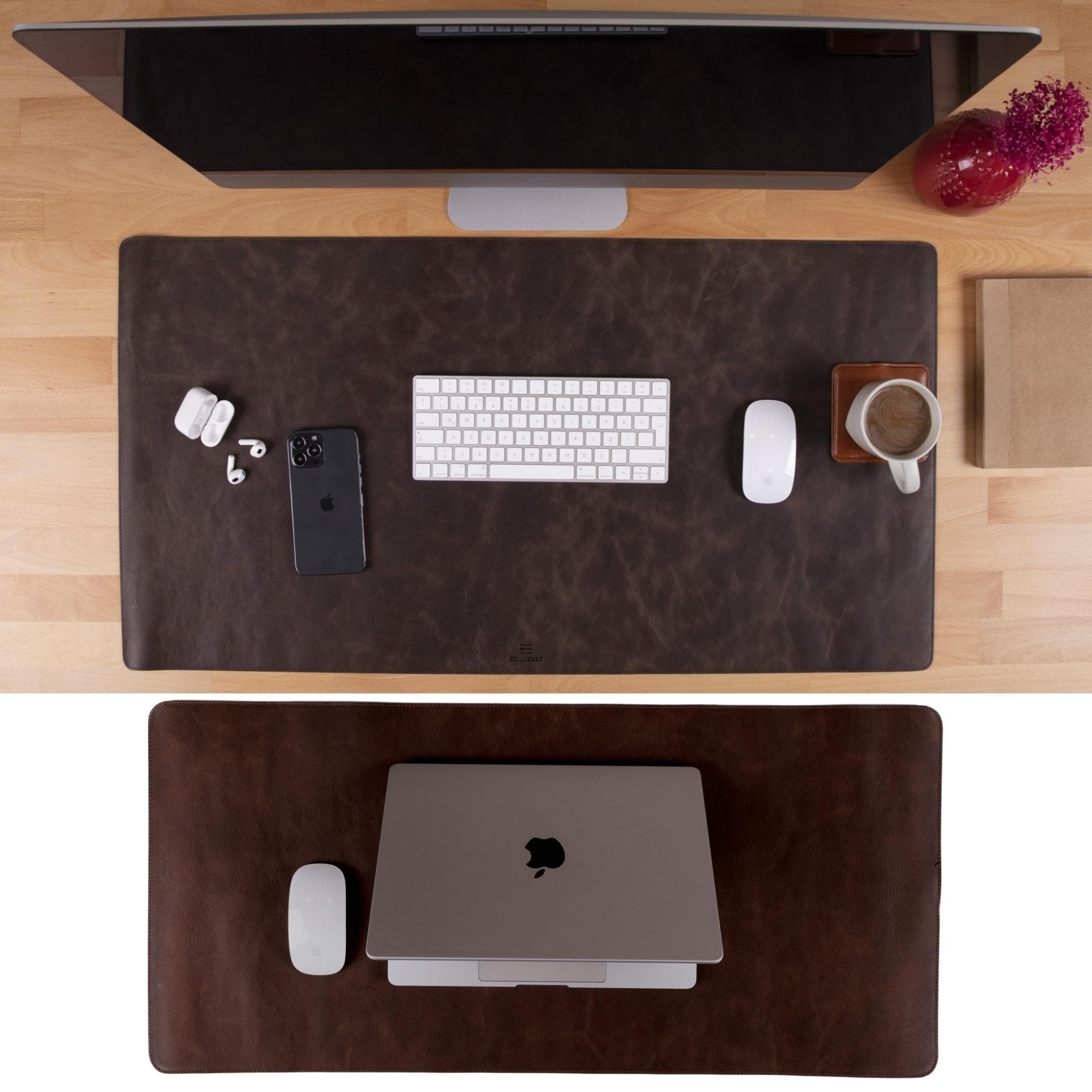 Customizable Full Grain Leather Desk Mat Bouletta LTD