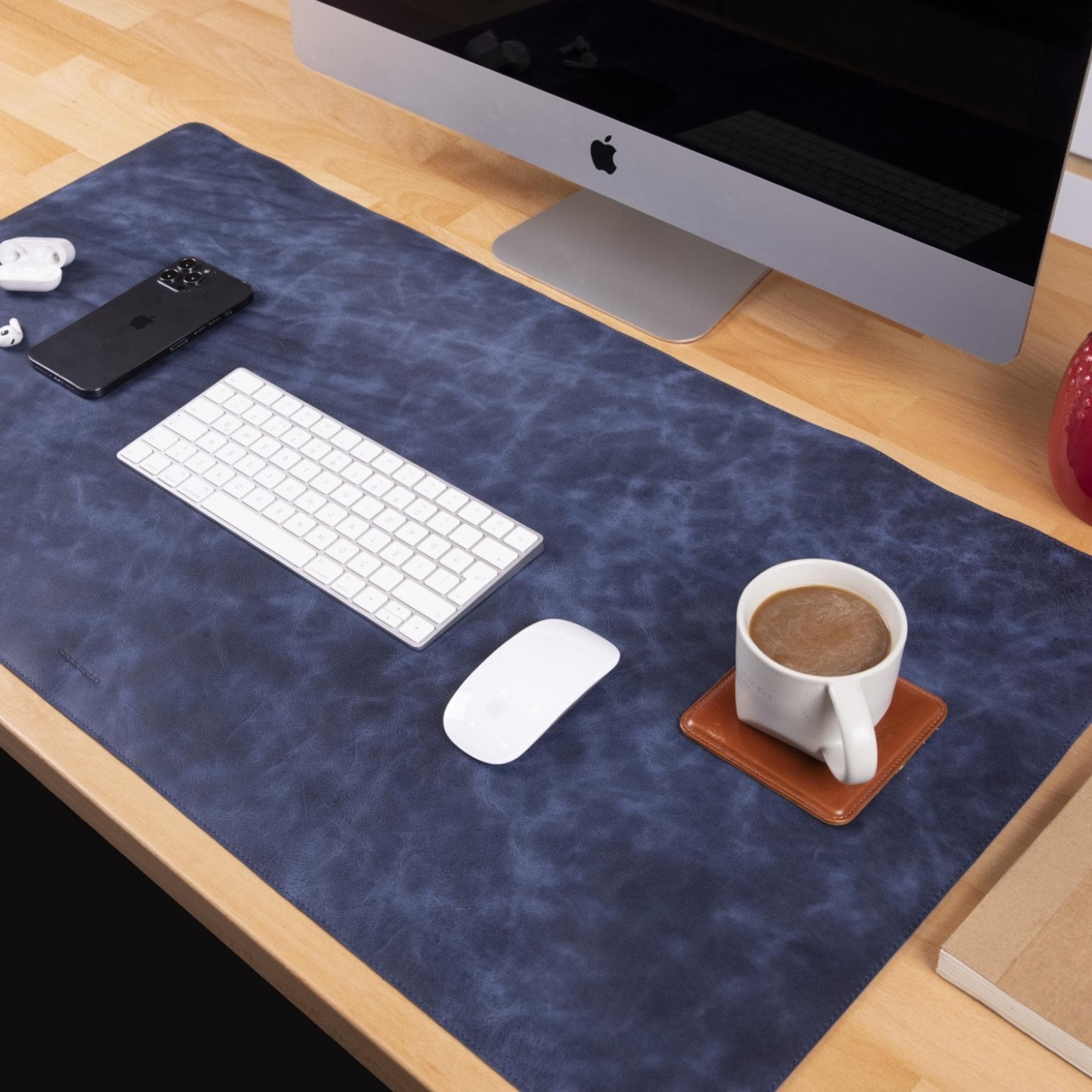 Customizable Full Grain Leather Desk Mat Bouletta LTD