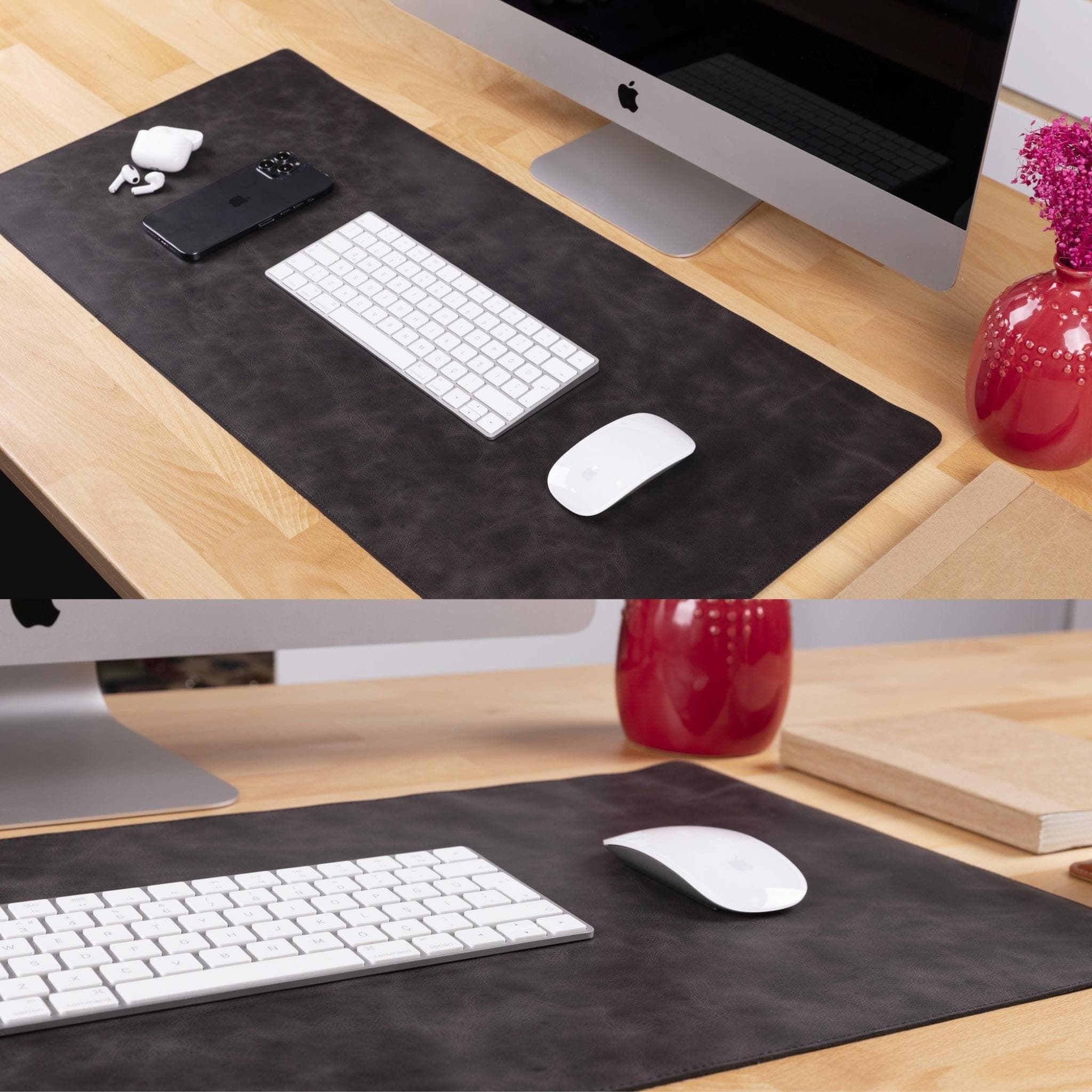 Customizable Full Grain Leather Desk Mat Bouletta LTD