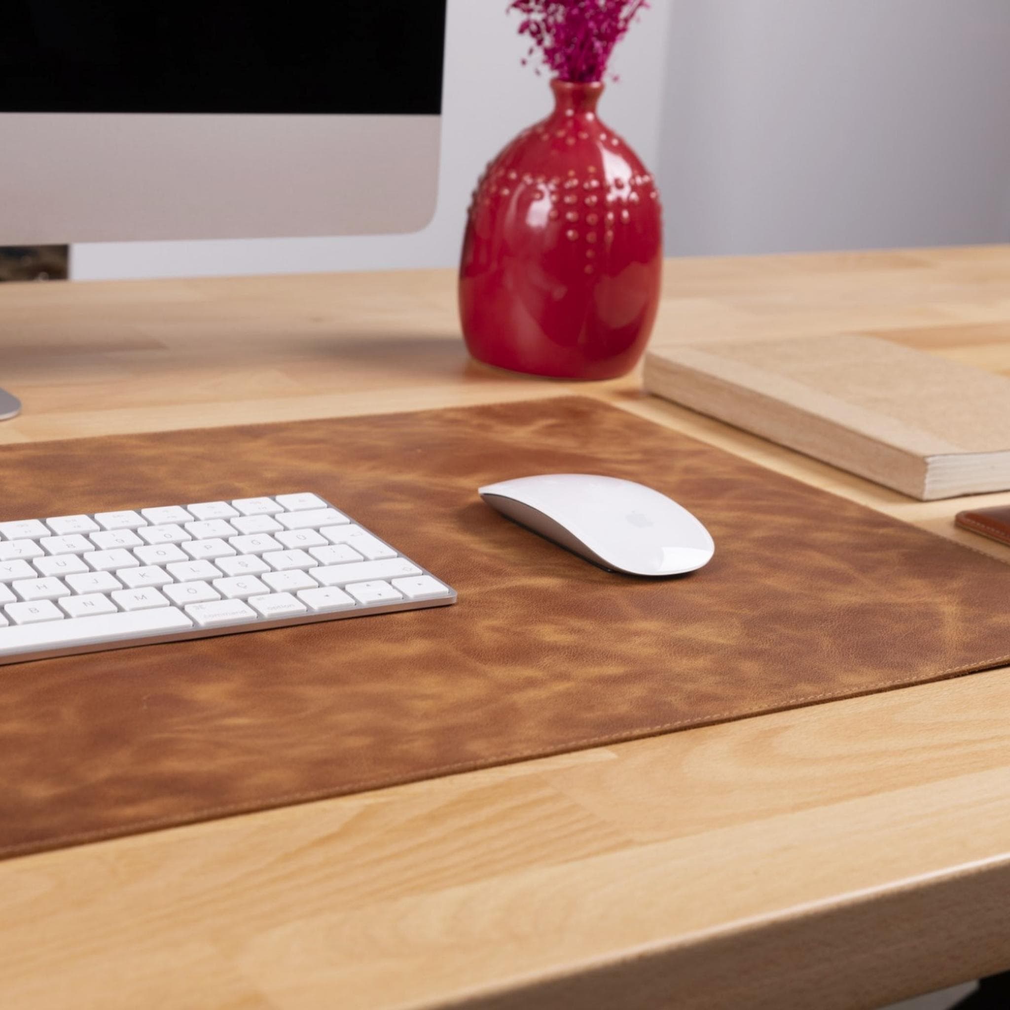 Customizable Full Grain Leather Desk Mat Bouletta LTD