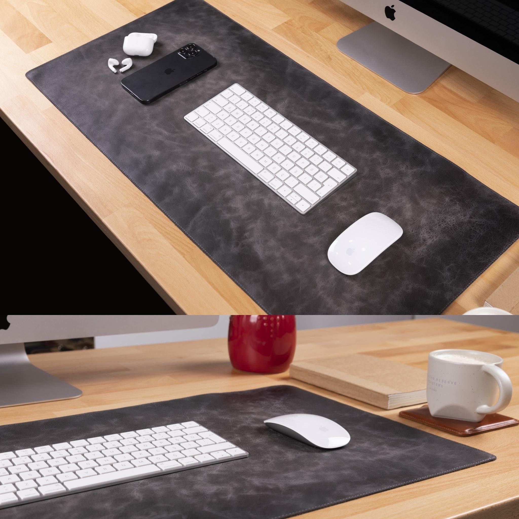 Customizable Full Grain Leather Desk Mat Bouletta LTD