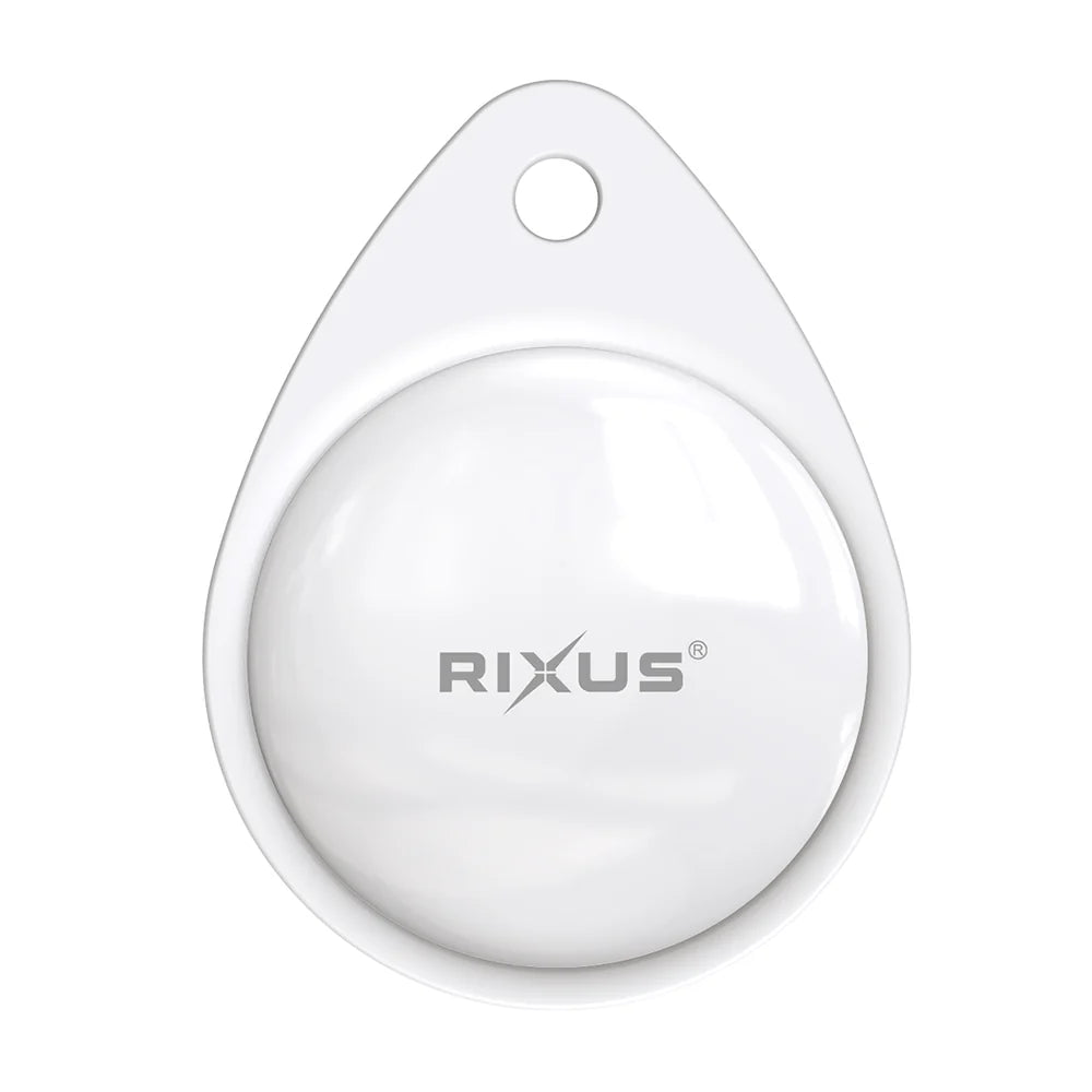 Rixus RixTag – Apple MFi-zertifizierter Tracker mit Apple Find My (Nur iOS) – Weiß