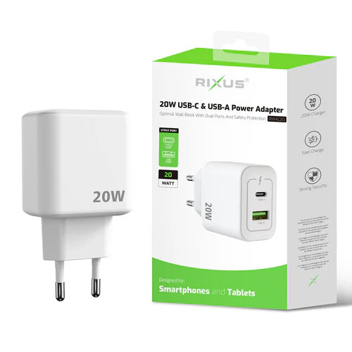 Universal 20W USB-C & USB-A Schnellladegerät Adapter