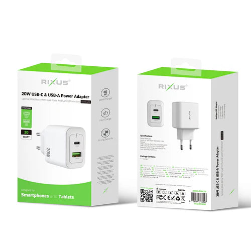 Universal 20W USB-C & USB-A Schnellladegerät Adapter