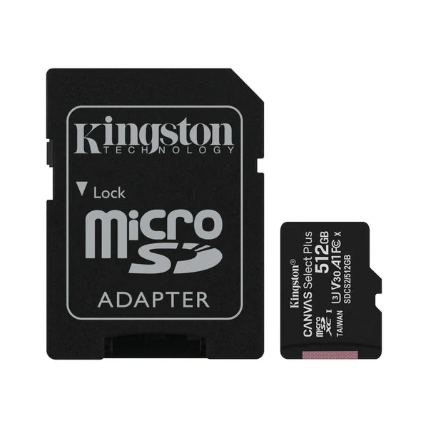 Kingston 512GB Canvas Select Plus 100R A1 C10 MicroSD Karte