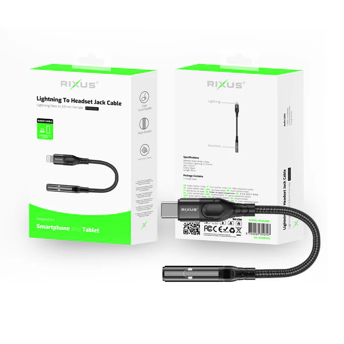 Rixus RXMU36C USB-C auf 3,5 mm Audio-Adapter – Universelle Klangkompatibilität