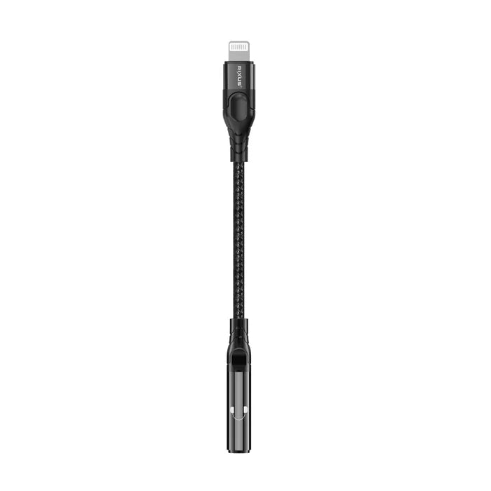 Rixus RXMU36L Lightning auf 3,5-mm-Audioadapter, Weiblich, 10 cm