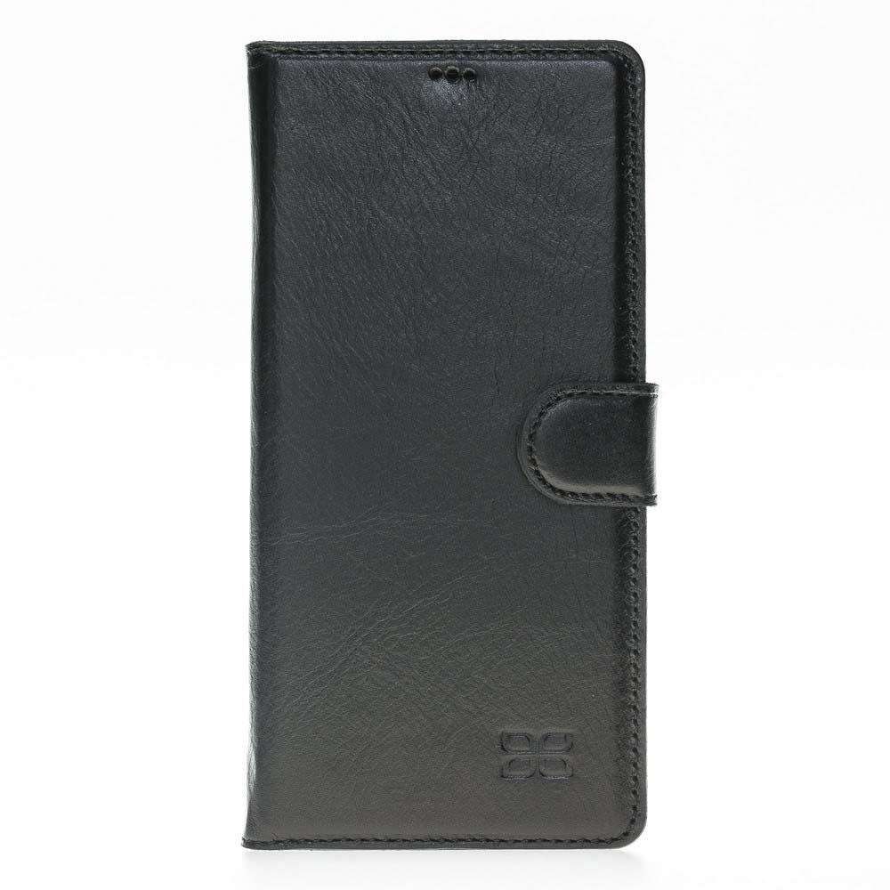 Magnetische Abnehmbare Leder Mappen Kasten für Samsung Anmerkung 8 Rustikal Schwarz