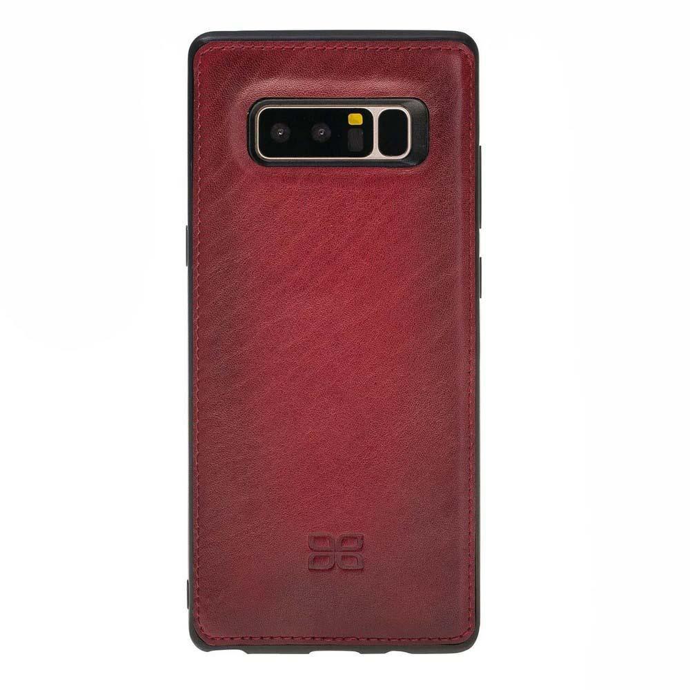 Magnetische Abnehmbare Leder Mappen Kasten für Samsung Anmerkung 8 Pflanzlich Brüniert Rot