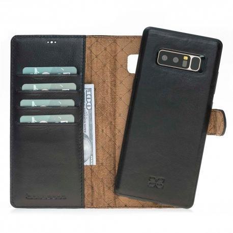 Magnetische Abnehmbare Leder Mappen Kasten für Samsung Anmerkung 9 Floater Schwarz