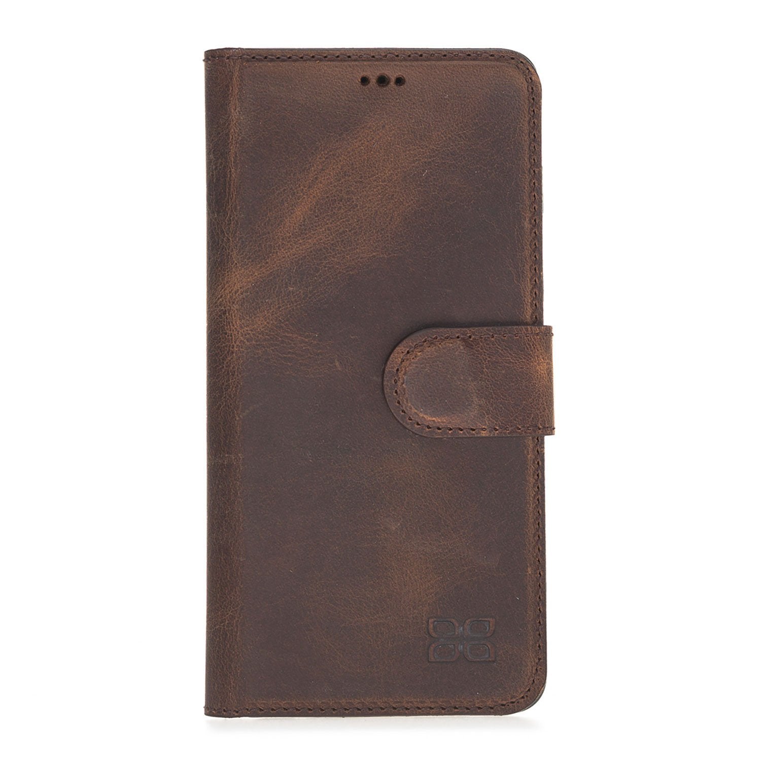 Magnetische abnehmbare Leder Wallet für Samsung Galaxy S10 Plus - Antike Braun