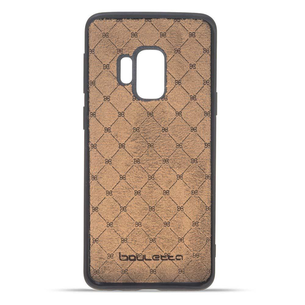 Magnetische Abnehmbare Leder Mappen Kasten für Samsung Galaxy S9 in Vegetal Tan