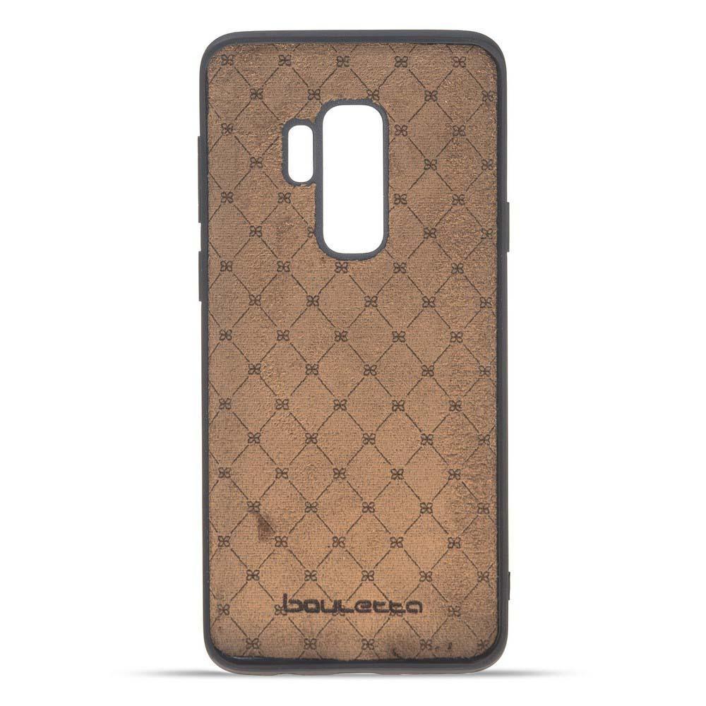 Magnetische Abnehmbare Leder Mappen Kasten für Samsung Galaxy S9 PLUS in Vegetal Tan