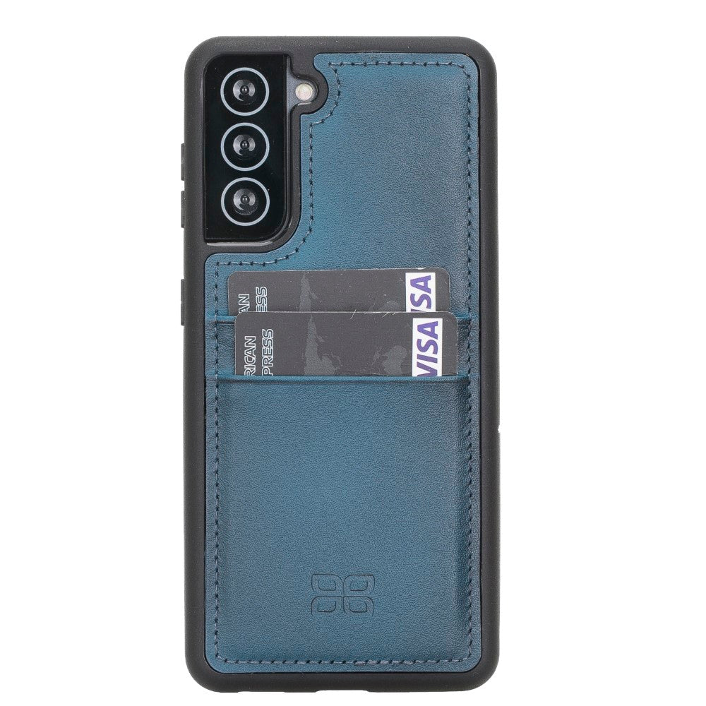 Samsung Galaxy S21 Serie Bouletta Flex Cover Lederhülle mit Kartenhalter