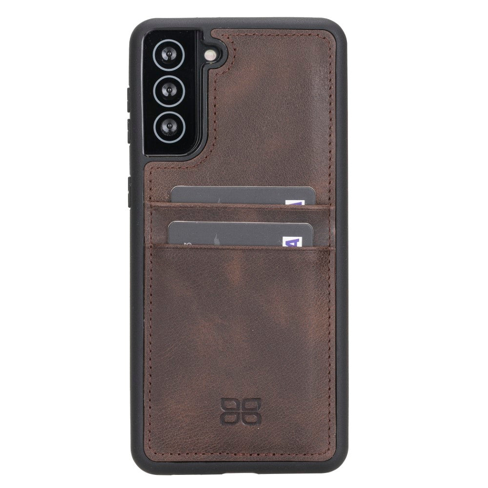 Samsung Galaxy S21 Serie Bouletta Flex Cover Lederhülle mit Kartenhalter