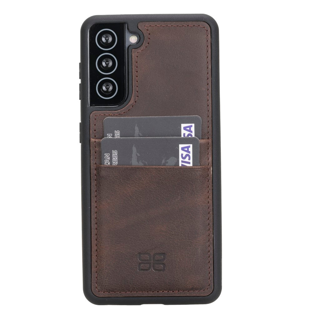 Samsung Galaxy S21 Serie Bouletta Flex Cover Lederhülle mit Kartenhalter