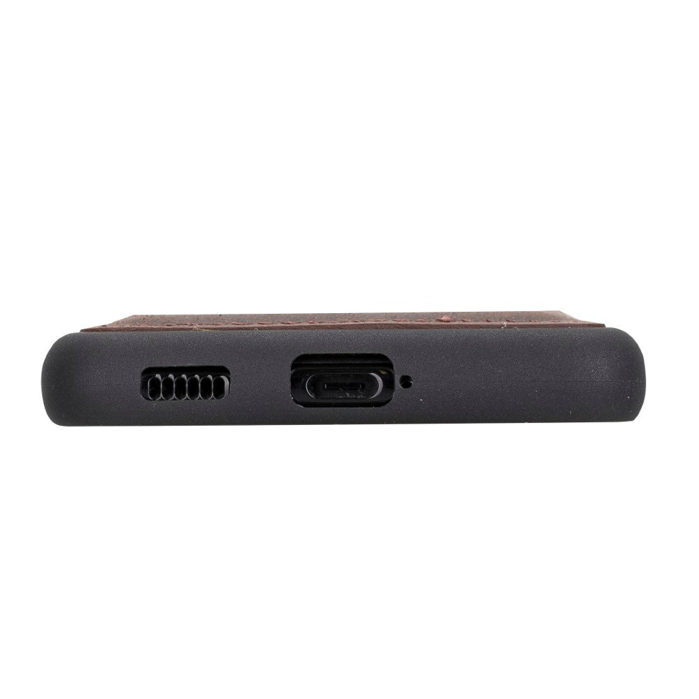Samsung Galaxy S21 Serie Bouletta Flex Cover Lederhülle mit Kartenhalter