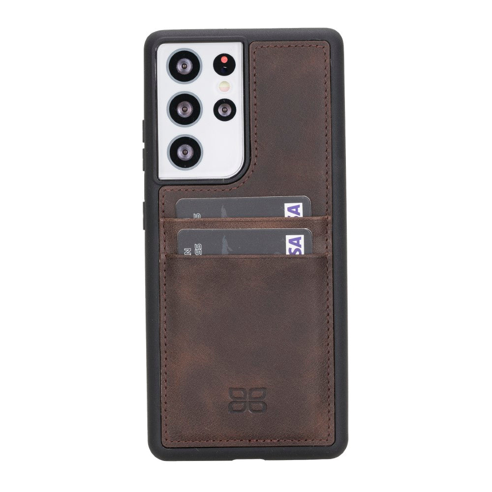 Samsung Galaxy S21 Serie Bouletta Flex Cover Lederhülle mit Kartenhalter