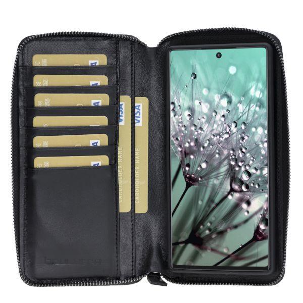 Samsung Galaxy Note 10 Pouch Magnetic Detachable Leather Wallet Case - Black