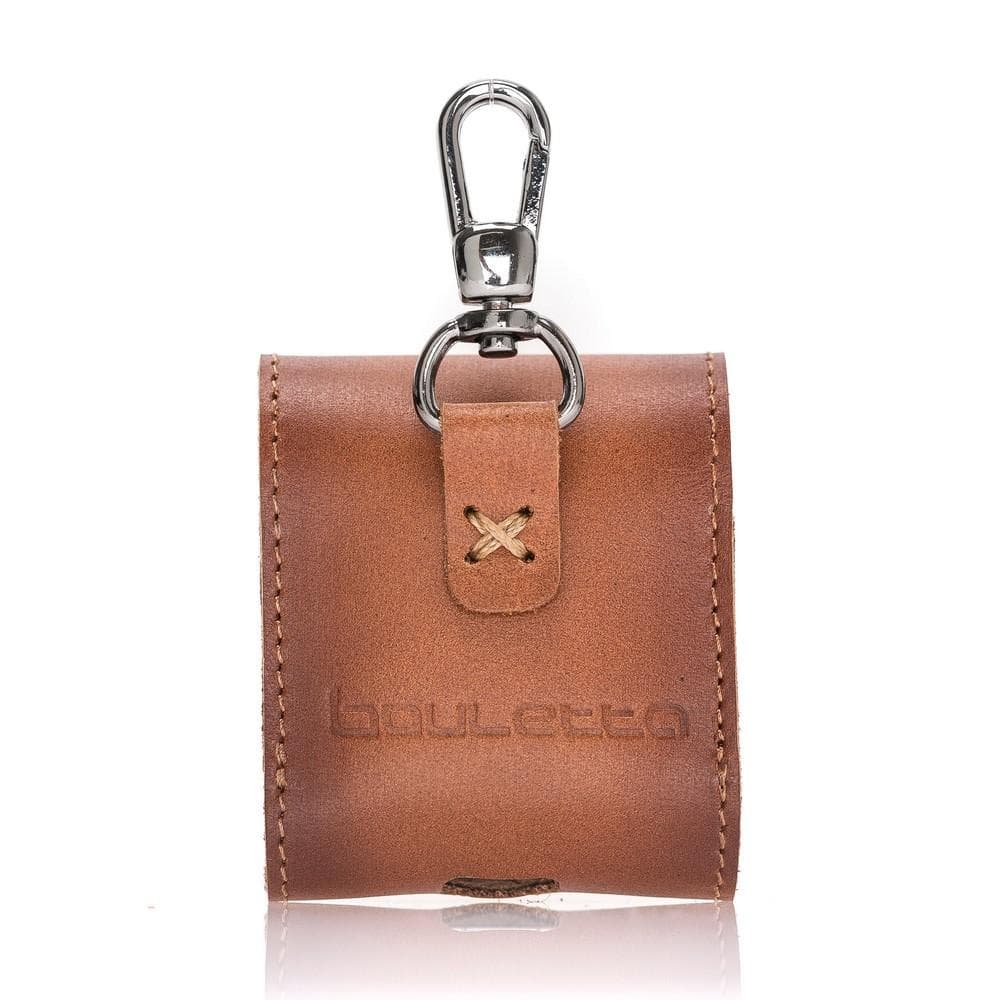 Accessories AirPods Leather Case with Hook - Rustic Tan with Effect Bouletta Shop