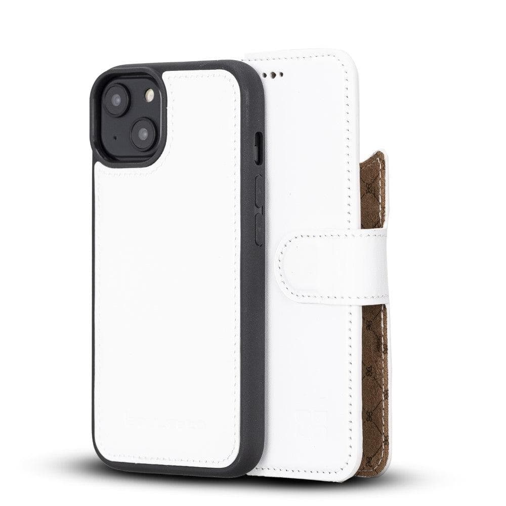 Apple iPhone 14 Series Detachable Leather Wallet Case Colorful - MW iPhone 14 Plus / White Bouletta LTD