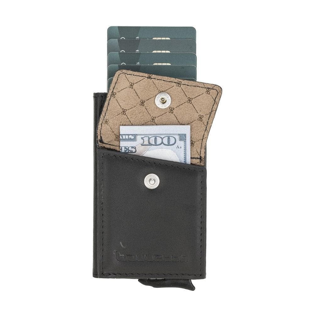 Austin Leather Mechanical Coin Card Holder Bouletta