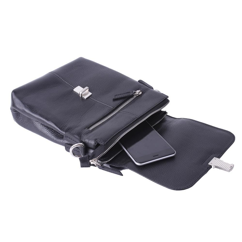 Bag Scopri Leather Bag with Handle - Floater Black Bouletta Case