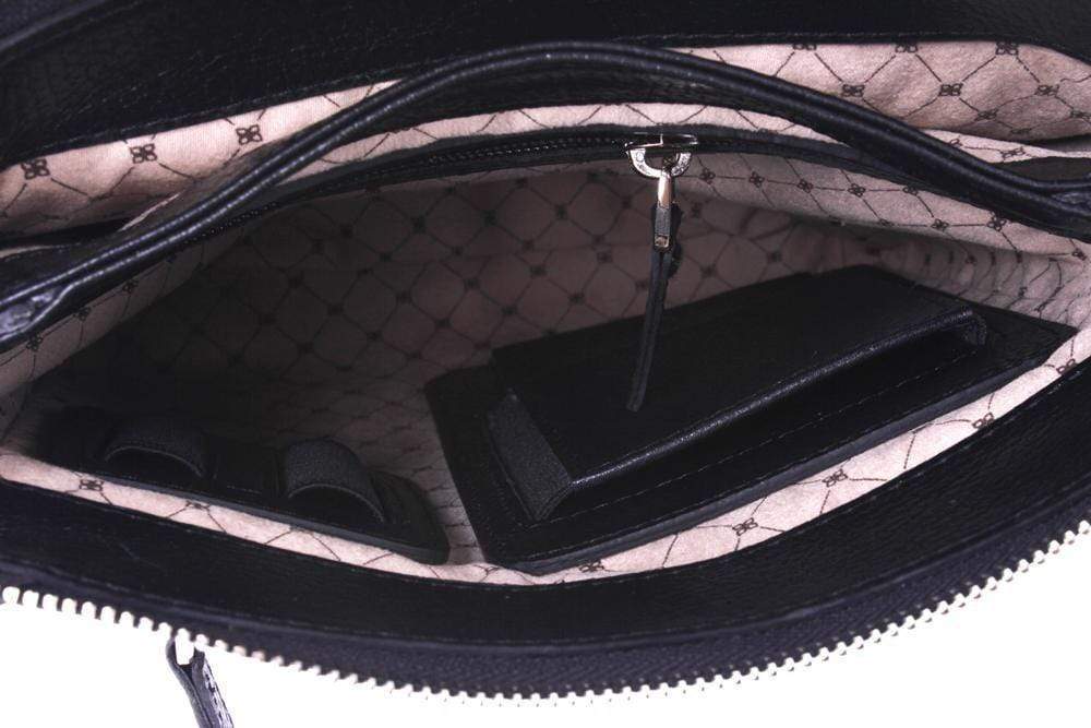 Bag Scopri Leather Bag with Handle - Floater Black Bouletta Case