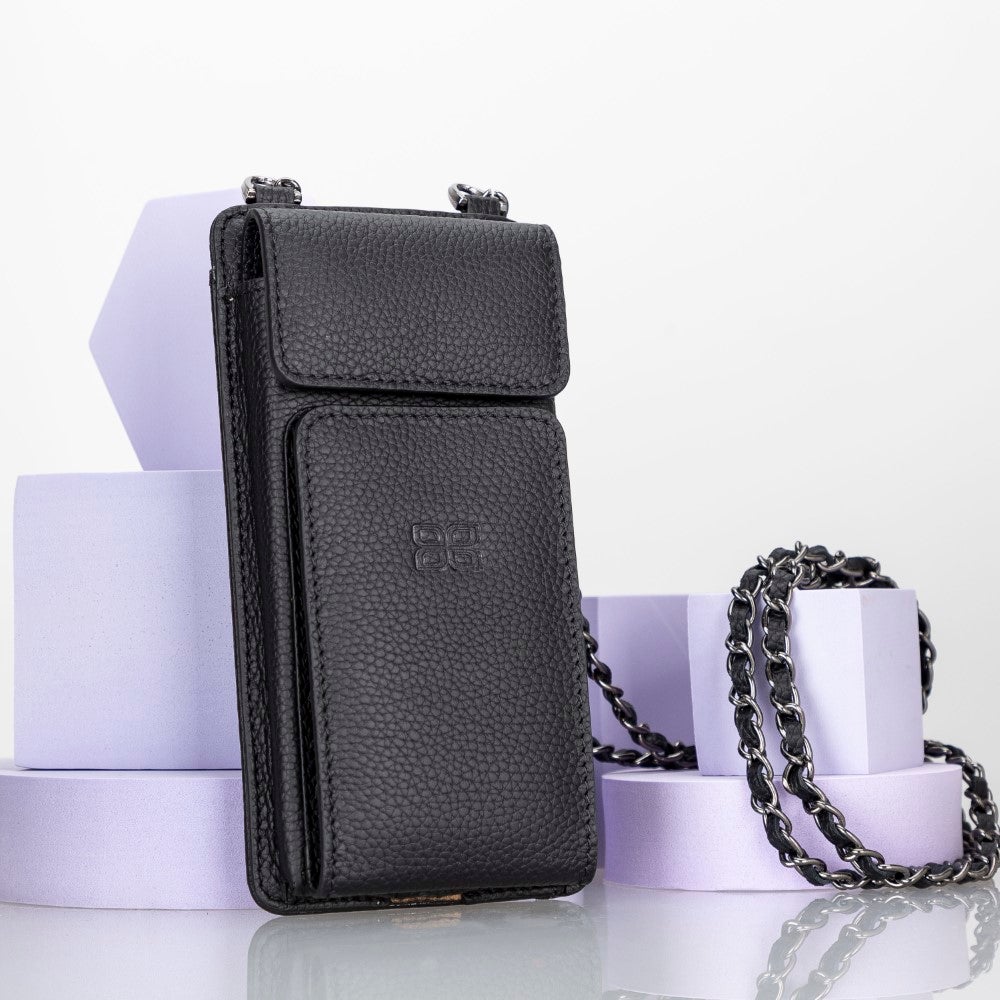 Avjin Echtleder Handytasche bis zu 6,9" mit Schulterriemen