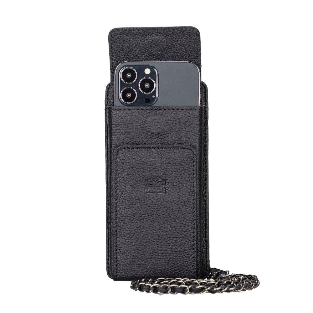 Avjin Echtleder Handytasche bis zu 6,9" mit Schulterriemen