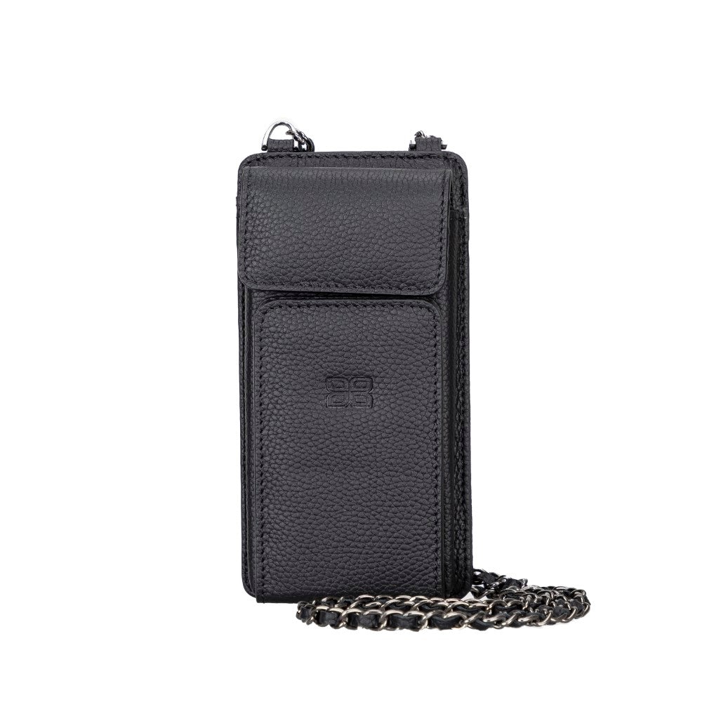 Avjin Echtleder Handytasche bis zu 6,9" mit Schulterriemen