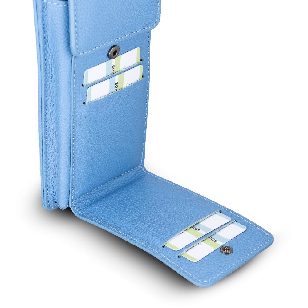 Avjin Echtleder Handytasche bis zu 6,9" mit Schulterriemen