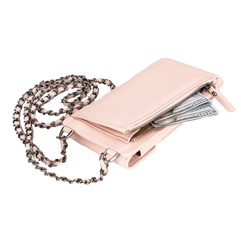 Avjin Echtleder Handytasche bis zu 6,9" mit Schulterriemen