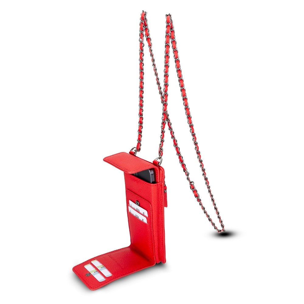Avjin Echtleder Handytasche bis zu 6,9" mit Schulterriemen