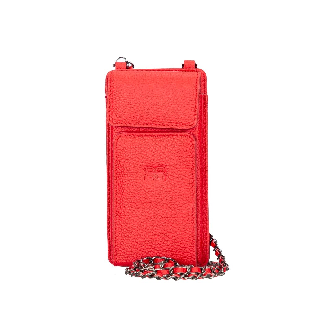 Avjin Echtleder Handytasche bis zu 6,9" mit Schulterriemen