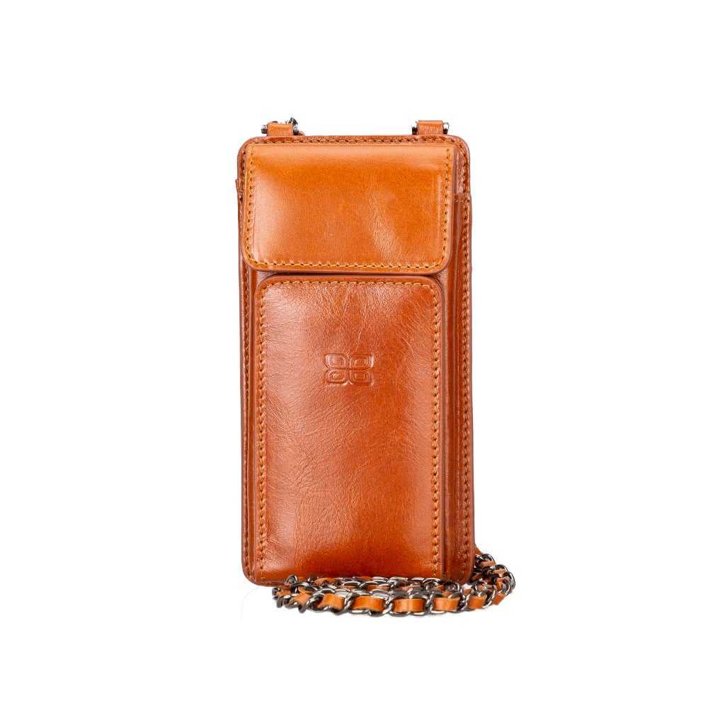 Avjin Echtleder Handytasche bis zu 6,9" mit Schulterriemen